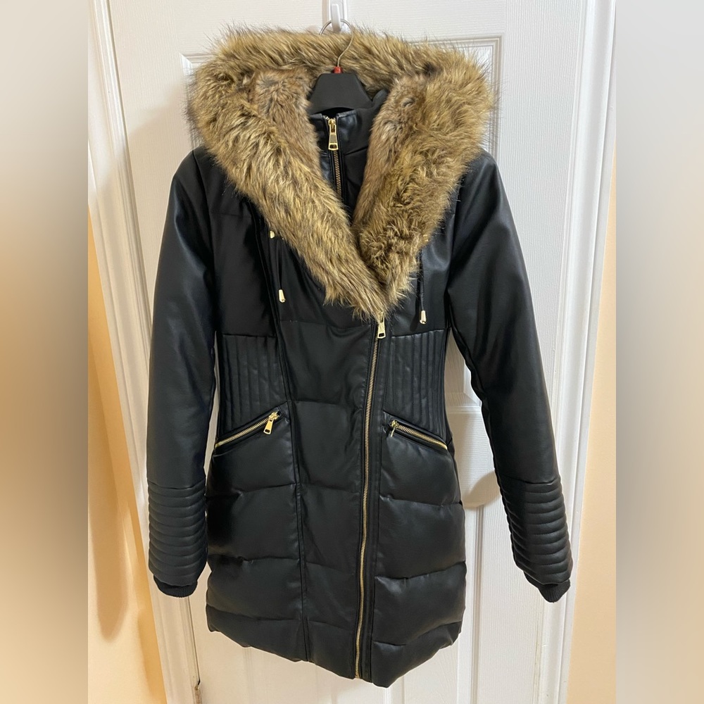Revamped leather parka
